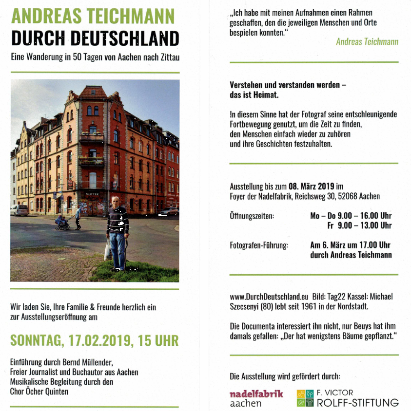 Flyer zur ausstellungseröffnung